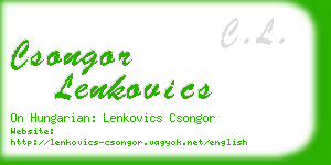 csongor lenkovics business card